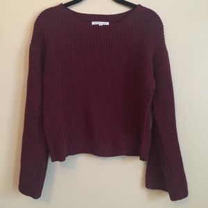Rebecca Minkoff, purple/maroon cropped sweater